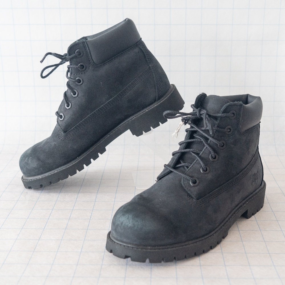 Timberland Youth Premium 6-Inch Waterproof Insulated Black Boots - Size 3